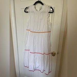 NWT Shift Dress with pockets - white with color pops